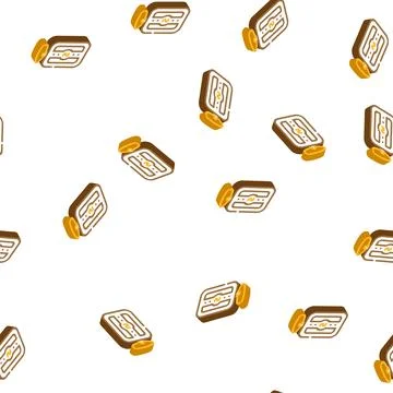 Cargo diver accessory isometric icon seamless pattern Stock Illustration