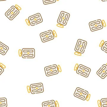 Cargo diver accessory vector seamless pattern Stock Illustration