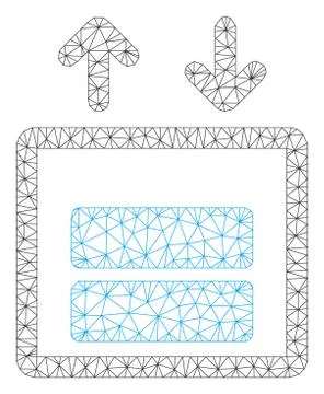 Cargo Elevator Polygonal Frame Vector Mesh Illustration Stock Illustration
