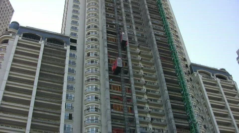 Cargo elevators sequence Stock-Footage 380131