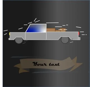 Cargo fast car Illustrazione stock