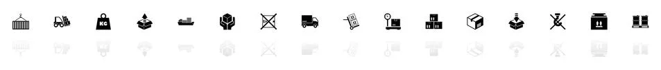 Cargo - Flat Vector Icons Stock Illustration
