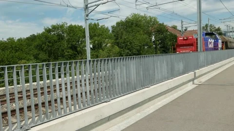 Cargo freight train Video stock 135690599