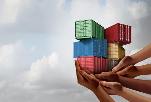 Cargo Group Shipping Stockillustratie