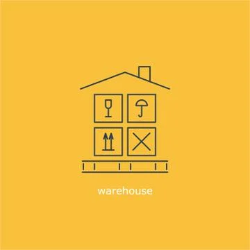 Cargo handling with care Illustrazione stock