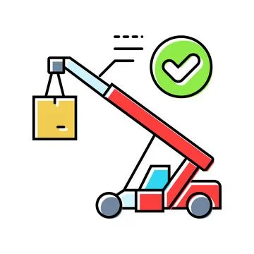 Cargo handling logistic manager color icon vector illustration Stock Illustration