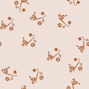 Cargo handling logistic manager glyph seamless pattern Stock Illustration
