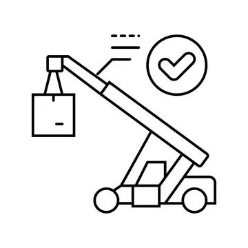 Cargo handling logistic manager line icon vector illustration Stock Illustration