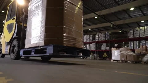 Cargo handling at the warehouse complex. Stock Footage 146702644