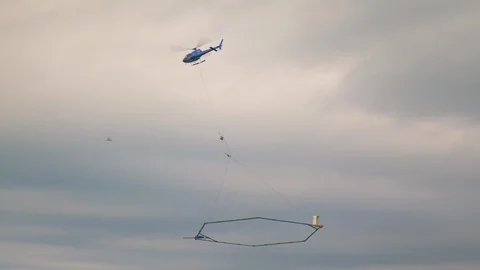 Cargo Hlicopter Fly by Video stock 89514438