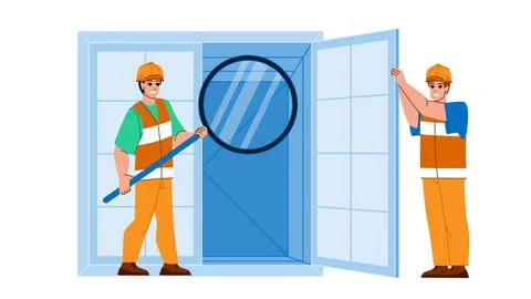 Cargo inspection vector Stock Illustration