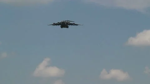 Cargo jet fly by Video stock 7134515