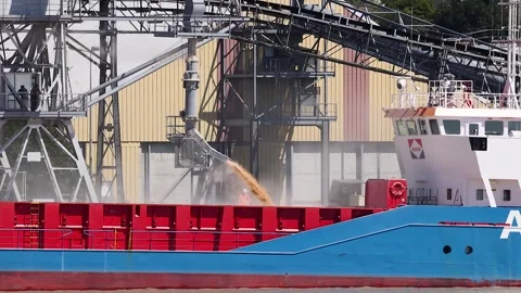 Cargo Loading at Blaye Port 動画素材 302947389