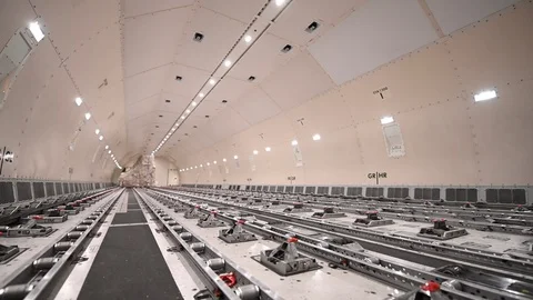 Cargo loading inside air freight Видео 119233557