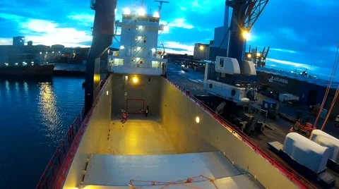 Cargo loading time lapse Port of Esbjerg  Video stock 68038298
