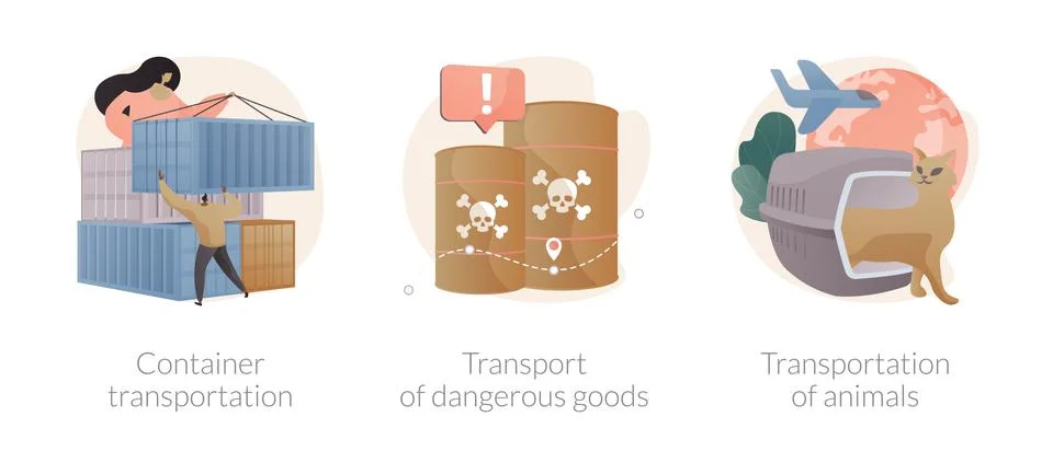 Cargo logistics abstract concept vector illustrations. 스톡 일러스트