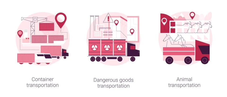 Cargo logistics abstract concept vector illustrations. Stock Illustration