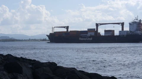 Cargo merchant ship vessel 4 Stock Footage 43107964