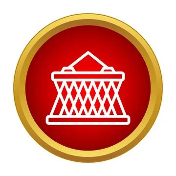 Cargo net cradle lifting container icon concept Stock Illustration