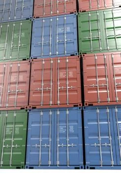 Cargo ontainers 3d illustration Stock Illustration