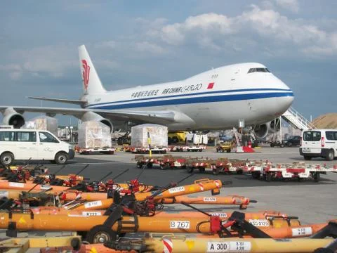 Cargo operation area Stock Photos