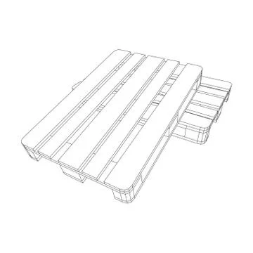 Cargo pallet for warehouse Stock Illustration