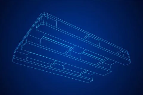 Cargo pallet for warehouse Stock Illustration