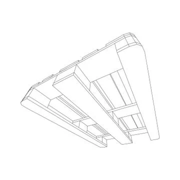 Cargo pallet for warehouse Stock Illustration