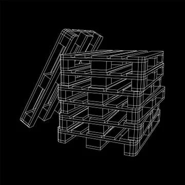 Cargo pallet for warehouse Stock Illustration
