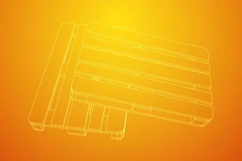Cargo pallet for warehouse Stock Illustration