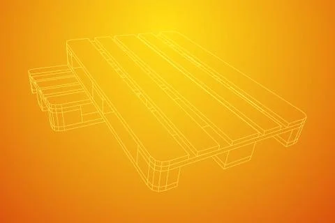 Cargo pallet for warehouse Stock Illustration