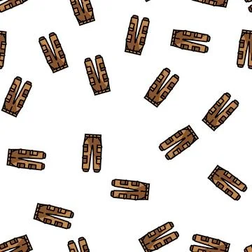 Cargo pants clothes vector seamless pattern Stock Illustration