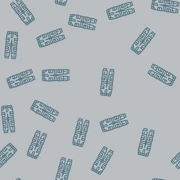 Cargo pants multiple pockets line seamless pattern Stock Illustration