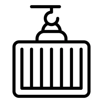 Cargo parcel box icon outline vector. Delivery truck 스톡 일러스트