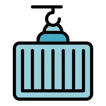 Cargo parcel box icon vector flat Stock Illustration