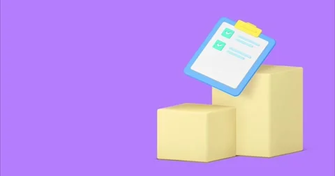 Cargo parcel shopping order post delivery service 3d icon animation Stock Footage 281716426