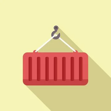 Cargo parcels container icon flat vector. Package delivery イラスト素材