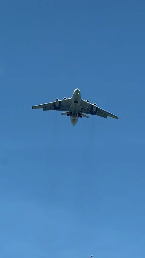 A cargo plane is about to land. Stock Footage 296877570