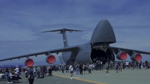 Cargo Plane at Air Show Stock Footage 270113285