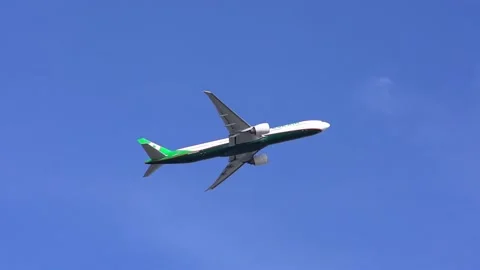 Cargo plane of EVA Air taking off Stock Footage 157703270