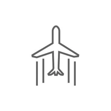 Cargo plane line icon Stock Illustration