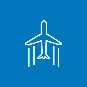 Cargo plane line icon Stock Illustration