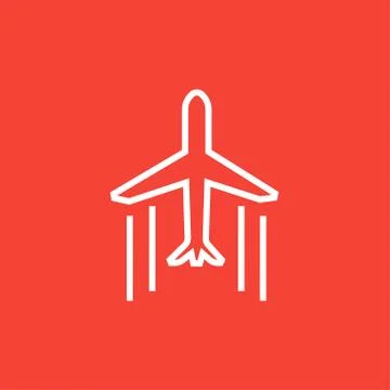 Cargo plane line icon Stock Illustration