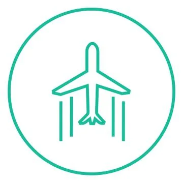 Cargo plane line icon Stock Illustration