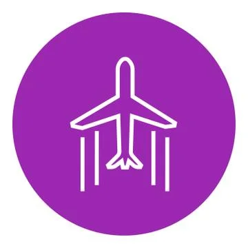 Cargo plane line icon Stock Illustration