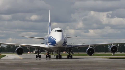 Cargo plane parked Time Lapse Stock Footage 54728525