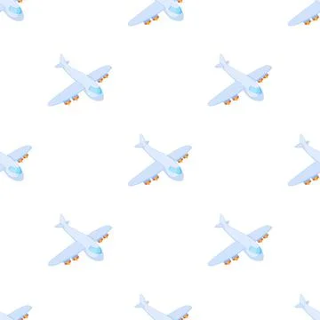 Cargo plane pattern seamless vector Stockillustratie
