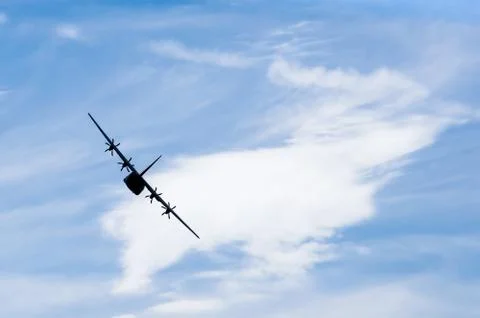 Cargo plane silhouette Stock Photos