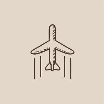 Cargo plane sketch icon Stock Illustration
