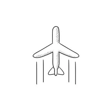 Cargo plane sketch icon Stock Illustration